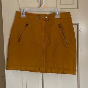 Yellow/Brown Forever 21 Mini Skirt